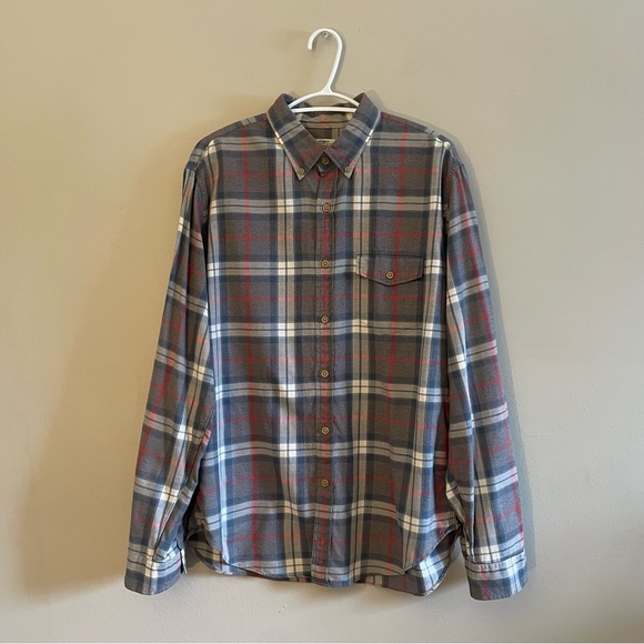 J. Crew Other - J. Crew Men's Red Gray & Navy Plaid Button Down Work Shirt
